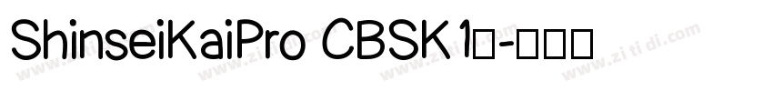 ShinseiKaiPro CBSK1◆字体转换